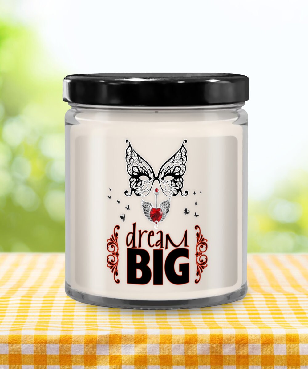 Dream Big Vanilla Soy Candle in Jar Scented Gift for Daughter