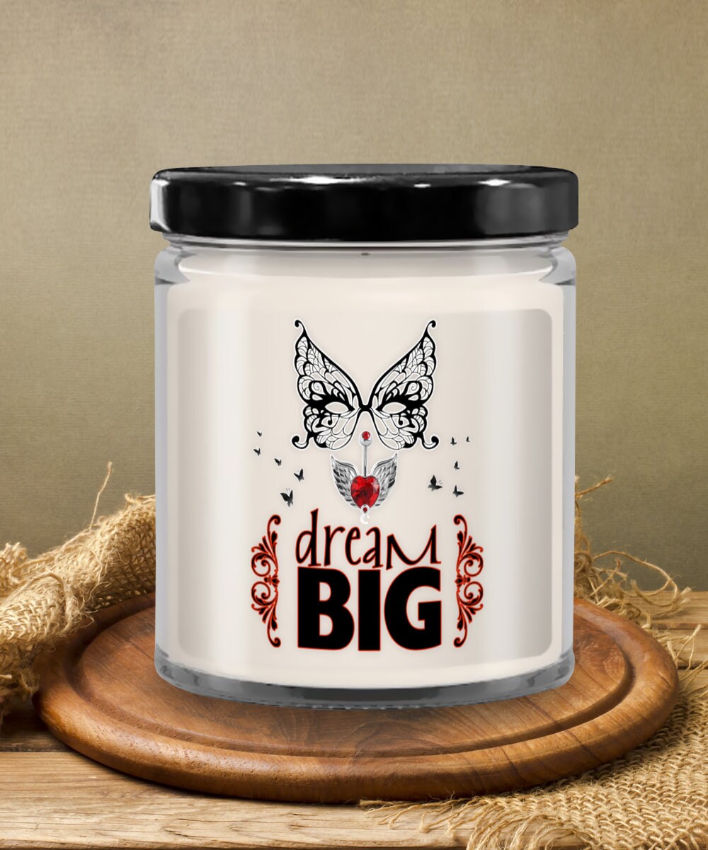 Dream Big Vanilla Soy Candle in Jar Scented Gift for Daughter