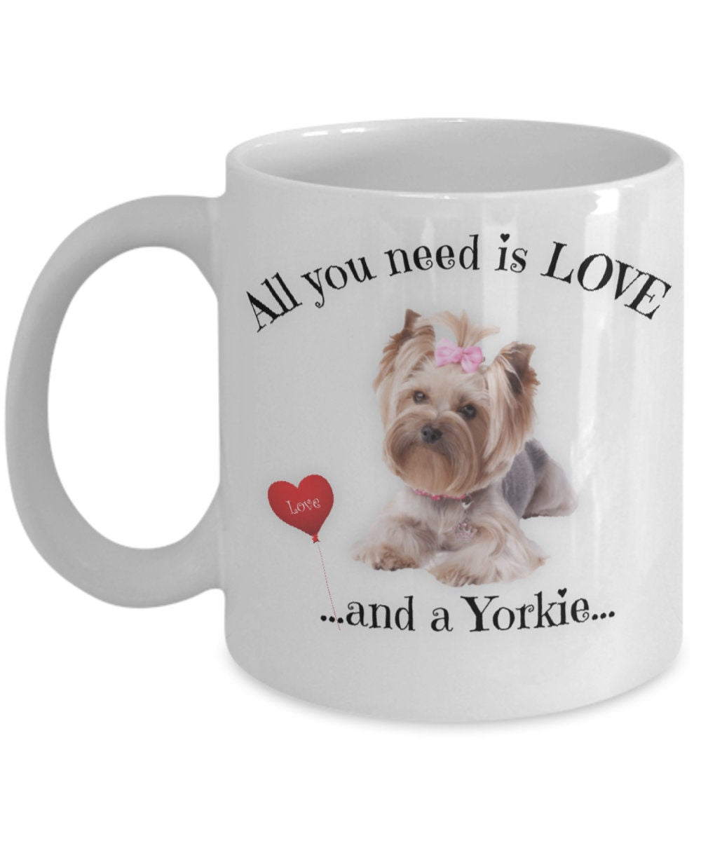 All you need is love and a Yorkie coffee mug
