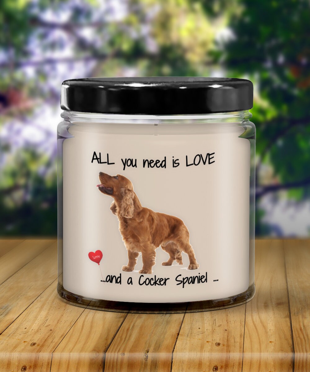 Cocker Spaniel Dog Candle Gift for Pet Lovers and Owners