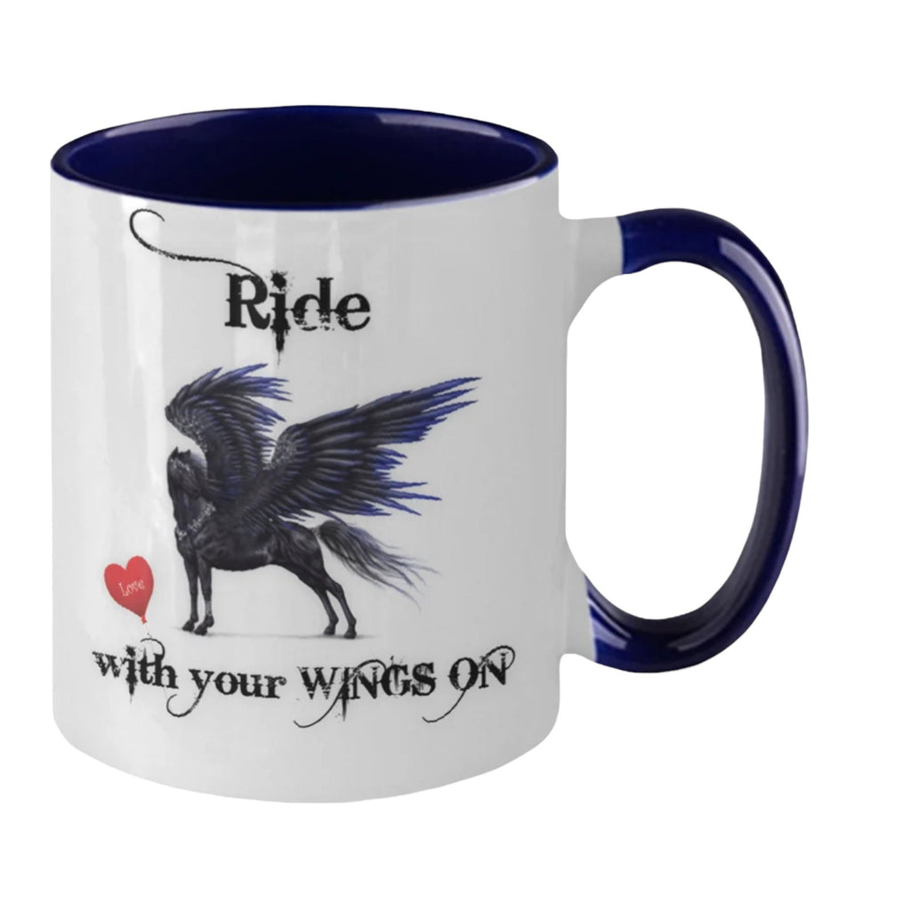 Ride with Your Wings On Cool Horse Coffee Mug Gift