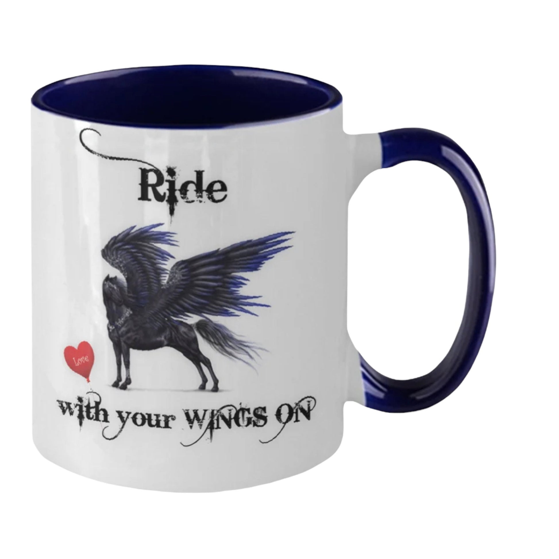 Ride with Your Wings On Cool Horse Coffee Mug Gift