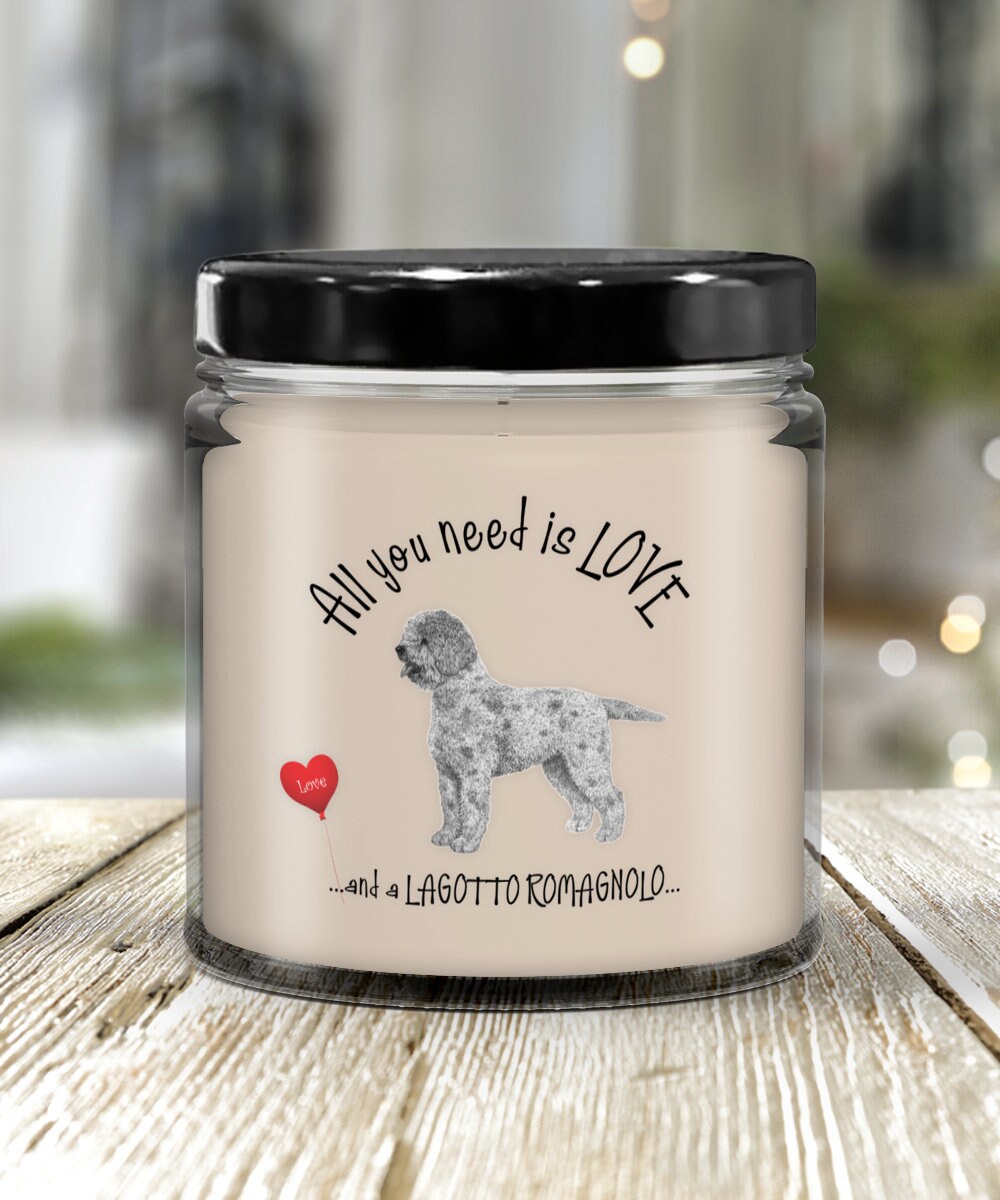 Lagotto Romagnolo Candle Gift for Dog Lovers with Sweet Scent